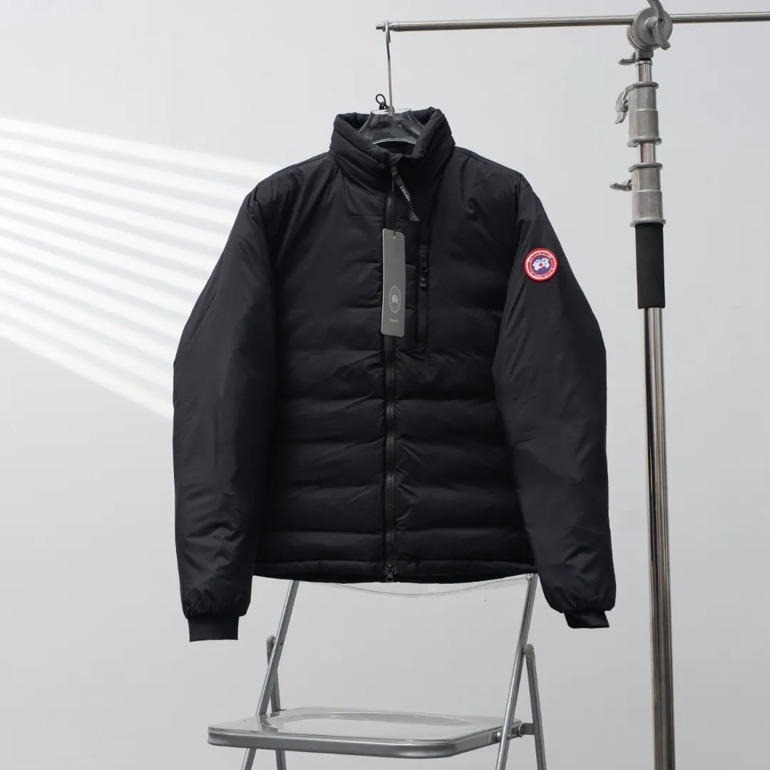 P880 CANADA GOOSE丨Canada Goose 5079 single zipper sleeve logo stand collar down jacket Color: Black Size: S-XXL
